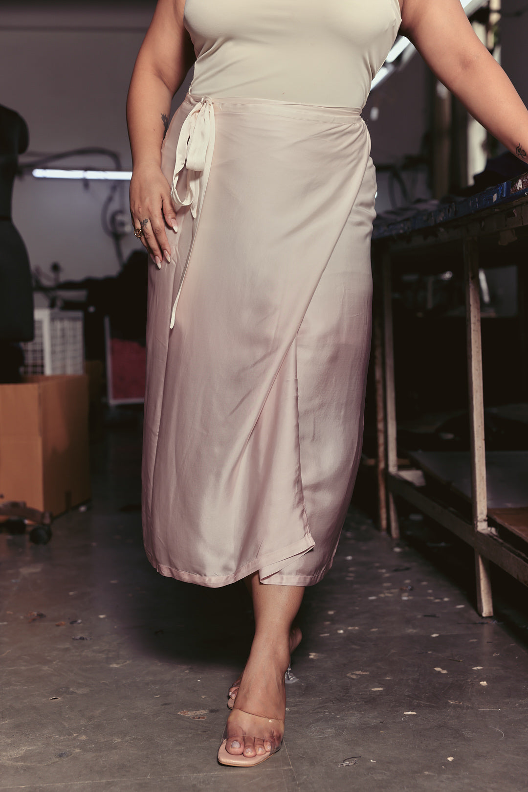 The Monowrap Skirt | Nude