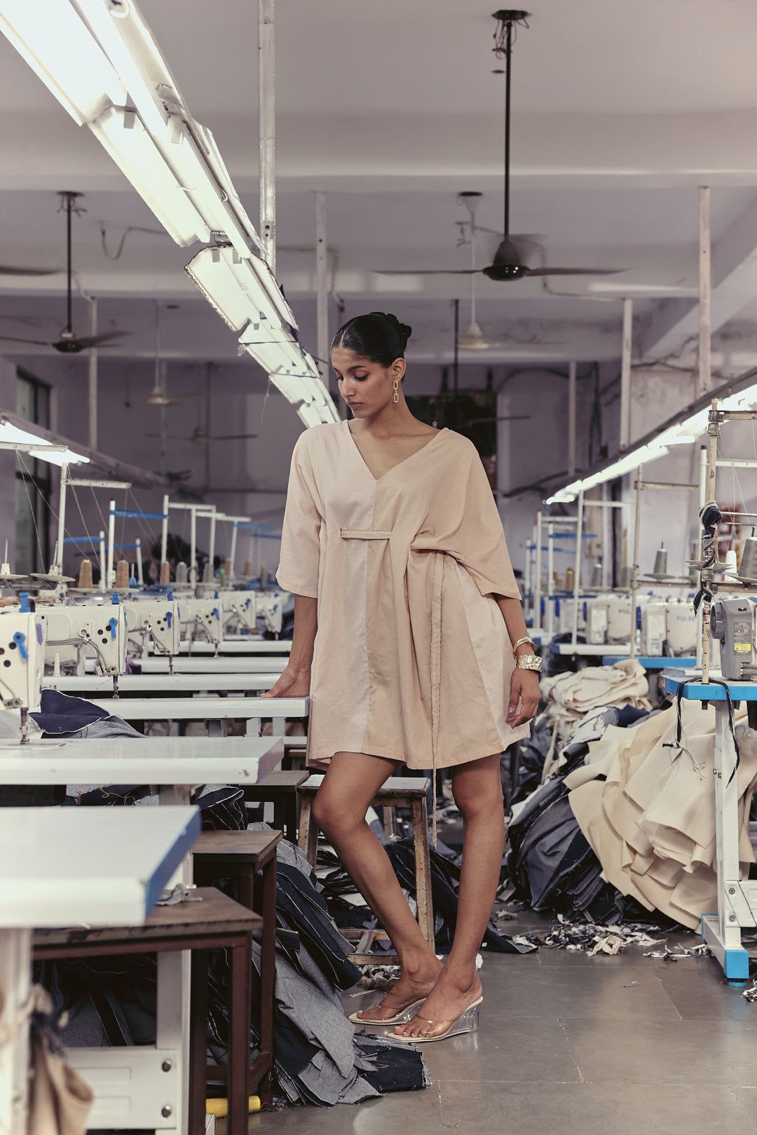 The Shapeshift Dress | Beige